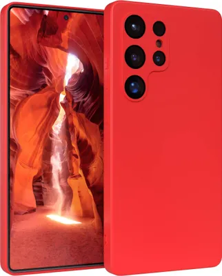 Produktbild von EAZY CASE - TPU Hülle für Samsung Galaxy S25 Ultra, TPU Case stoßfeste Handyhülle, weiches Cover mit Kameraschutz, Silikonhülle in Rot