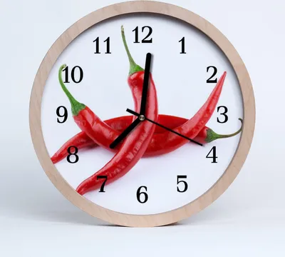 Produktbild von Holzuhr 20fi cm wanduhr - Chilli Küche