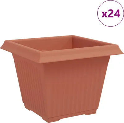 Produktbild von Quadratischer Blumentopf 24 pcs Ziegelrot 28,5 x 28,5 x 22 cm
