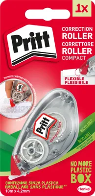 Zdjęcie produktu dla Korektor Pritt 9H PCK4B Compact Flex - jednorazowy, 4,2 mm x 10 m, przezroczysty