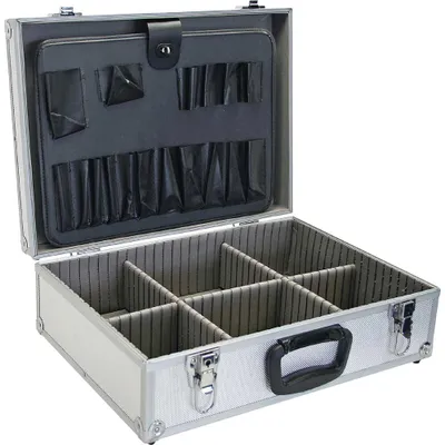 Produktbild von InLine® Werkzeugkoffer, Aluminium silber, unbestückt, abschließbar