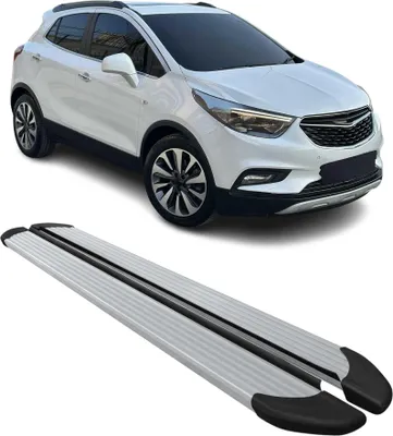 Image de Marchepieds Latéraux pédale pour Opel Mokka 2012-2019 Aluminium Argent 2Pcs
