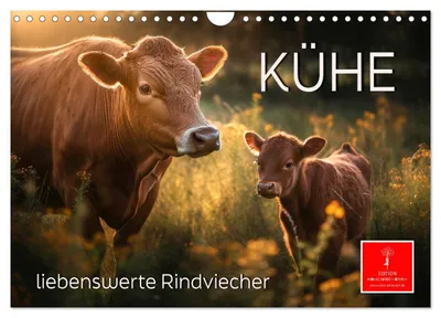 Produktbild von Kühe - liebenswerte Rindviecher (Wandkalender 2027 DIN A4 quer), CALVENDO Monatskalender