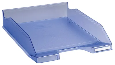 Imagen del producto de Exacompta, conjunto de 6 cestos para correo "Combo Midi", color azul translúcido con textura granulada, modelo 11310D