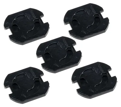 Produktbild von Einsteckschutz für Steckdosen, Schwarz mit Drehmechanik, 5er-Set