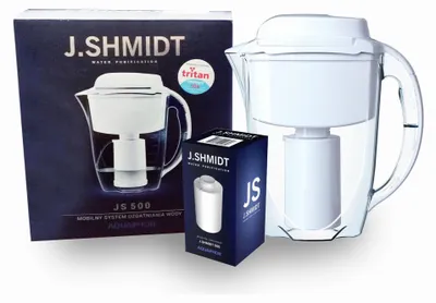 Image de Aquaphor J.Shmidt 500 pichet blanc + filtre supplémentaire JS500.