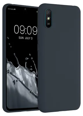 Produktbild von kwmobile Handyhülle für Xiaomi Redmi 9A / 9AT Hülle - TPU Case - Kabelloses Laden - Schutzhülle Cover in Heidelbeerblau