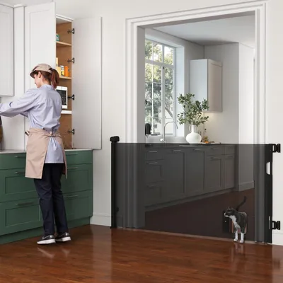Produktbild von Treppenschutzgitter Ausziehbar 0-150 cm,Türschutzgitter für Babys und Haustiere, Kinder Treppenschutzgitter Geeignet für Treppen, Türen, Balkone