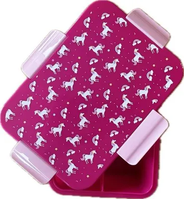 Image de Boîte à lunch pour enfants, 3 compartiments, étanche, sans BPA, 1120 ml, rose