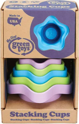 Produktbild von Green Toys Stacking Cups, Bad-Spieleset, Junge/Mädchen, 0,5 Jahr(e), Kunststoff, Blau, Grün, Violett