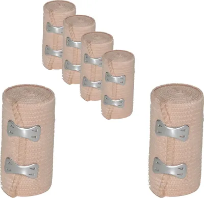 Produktbild von 6 Stück Elastikbandage Bandage Sportbandage Stützbandage Kniebandage Fixierbinde Hoch-elastische Wickelbandage