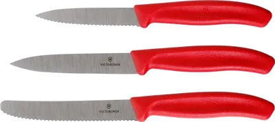 Immagine prodotto di Swiss Classic, set di spelucchini, 3 pezzi, dritti/ondulati, rosso, scatola