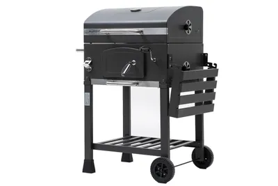 Zdjęcie produktu dla Grill ogrodowy węglowy ruszt żeliwny wózek Carbo - Angus PREMIUM