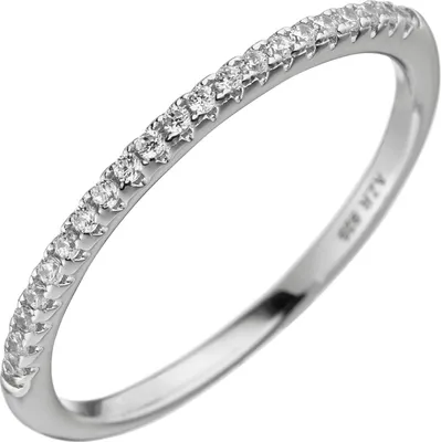 Produktbild von Gr. 58 Damen Ring schmal 925 Sterling Silber mit Zirkonia Silberring