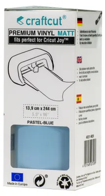 Produktbild von craftcut® Premium Plotterfolie matt 29 PASTEL-BLUE 13,9 x 244 cm