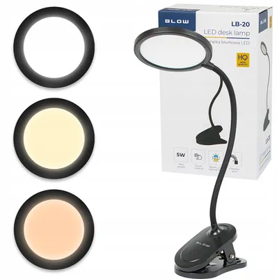 Image de Lampe de bureau LED sans fil, lumière de lecture avec pince