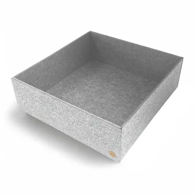 Produktbild von Aufbewahrungsbox CLEAN Filz 50 x 48 x 16 cm ohne Deckel in hellgrau meliert