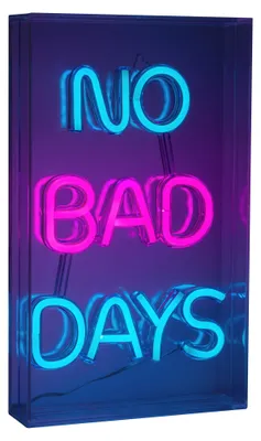 Obrázek produktu pro Dekorativní světlo Neonový nápis Party osvětlení Osvětlený nápis NO BAD DAYS LED 5319651