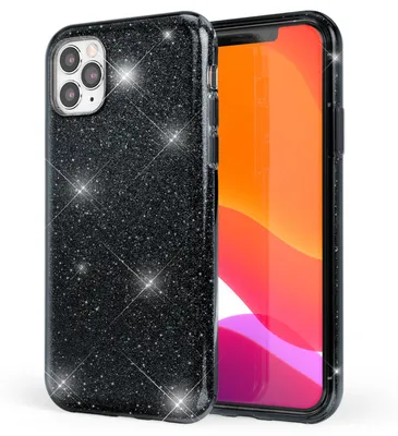 Obrázok produktu pre NALIA Glitter puzdro na mobilný telefón kompatibilné s iPhone 11 Pro Max, Diamond Glitter Mobile Phone Case Bling Black