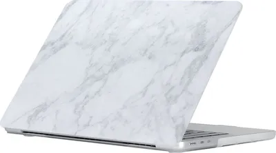 Produktbild von Mobigear Marble MacBook Air 15 Zoll (2023-2026) Hardcase Hülle MacBook Case - Grau - Model A2941 / A3114 / A3241 / A3448