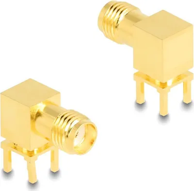 Obrázek produktu pro DeLOCK 90198, SMA, SMA, Samice, 90°, Zlato, 50 ohm