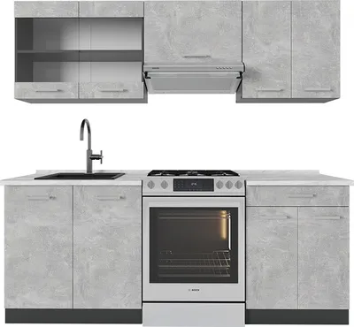 Obrázok produktu pre Kuchynský kút Vicco R-Line Betón/antracit 200 cm , AP Marble, Model 54064