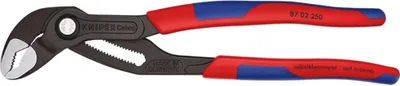 Image de KNIPEX Cobra Pince à pompe à eau, 250 mm, écrous jusqu'à 46 mm, tubes jusqu'à 52 mm, réglage fin par bouton-poussoir, pince à tuyaux, 87 02 250