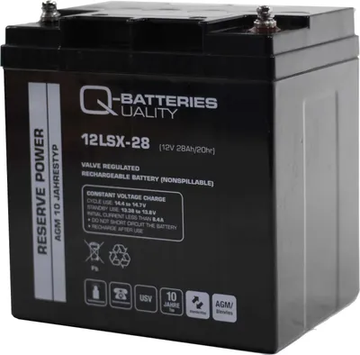 Produktbild von Q-Batteries 12LSX-28 12V 28Ah Blei-Vlies-Akku / AGM 10 Jahre