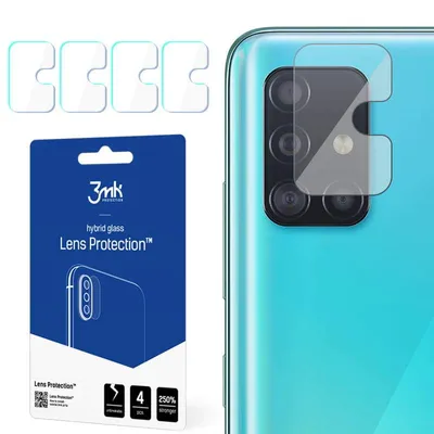 Produktbild von 3mk Hybridglas Lens Protection für Samsung Galaxy A51 4G Kamera Objektiv Kameralinse 0,16mm 6H (4 Stück)