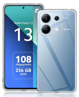 Obrázok produktu pre Pre Xiaomi Redmi Note 13 – priehľadné silikónové puzdro na mobilný telefón z TPU, tenké