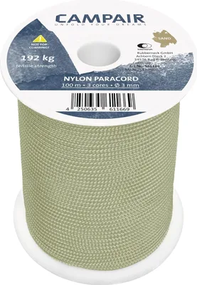 Produktbild von CAMPAIR Paracord Seil 100m reißfest sand Nylon Fallschirmschnur Camping Leine