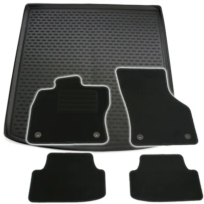 Produktbild von Gummi-Kofferraumwanne + Fußmatten Set für VW Golf 7, Bj. 2013-