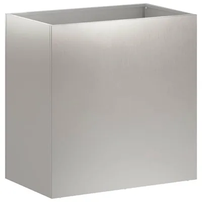 Image de vidaXL Pot de jardin en acier inoxydable, argenté, 50 x 30 x 50 cm