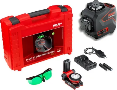 Productafbeelding van NIEUW 2024 - 360° lijnlaser met brillen en wandhouder, Plano 3D Green Professional
