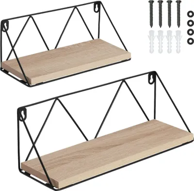 Produktbild von tectake® 2er Set Wandregal Rockport Tiefe 13 cm