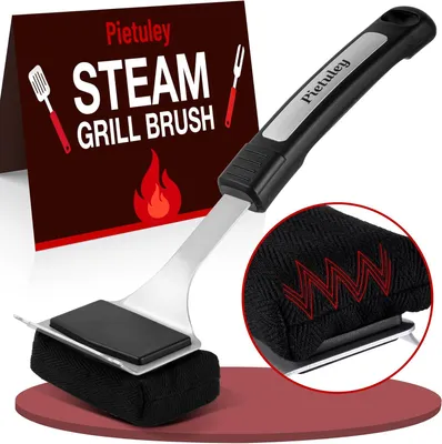 Obrázok produktu pre Grilovacia kefka bez štetín, dlhá rukoväť, nehrdzavejúca oceľ, pre BBQ