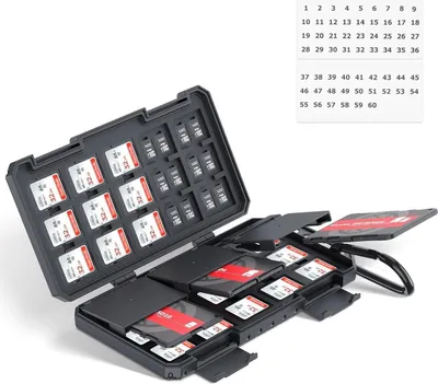 Obrázok produktu pre Úložisko na karty SD s 3 puzdrami veľkosti kreditnej karty, čierne