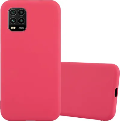 Produktbild von Cadorabo Hülle für Xiaomi Mi 10 LITE in CANDY ROT Schutzhülle aus flexiblem TPU Silikon Back Case Cover Etui Handy Hülle