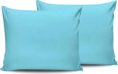 Produktbild von L'Essentiel Linge de Maison, Turquoise, Türkis, Kissenbezug-Set (2 Stück), 100 % BAUMWOLLE RANFORCE, 50 x 70 cm