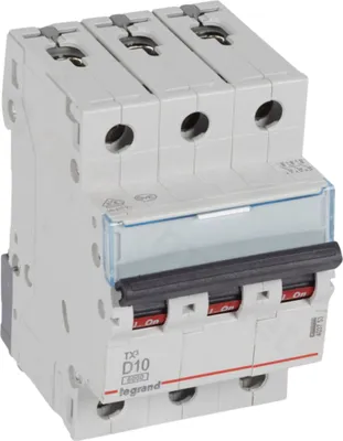 Zdjęcie produktu dla LEGRAND Wyłącznik Nadprądowy S 303 3P D 10A 6000A TX3 605748