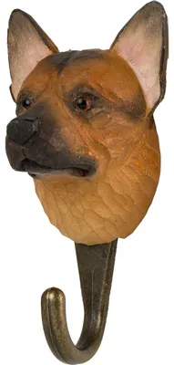 Produktbild von Wildlife Garden Decohook Wandhaken Deutscher Schäferhund (handgeschnitzt)