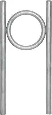 Produktbild von Fahrradanlehnbügel 115 x 53 cm Stahl feuerverzinkt Ø 60 mm Einbetonieren Fahrradständer Parker Typ O