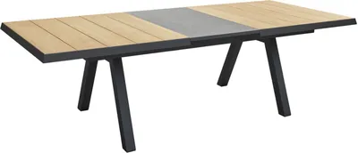 Produktbild von Gartentisch Texas Ausziehtisch mit Synchronauszug 200/260x100x75cm Teakholz Anthrazit