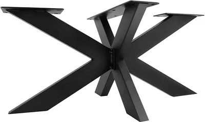 Immagine prodotto di Bc-elec - 407005-B TELAIO DA TAVOLO Telaio a croce SPIDER in acciaio nero 98x58x43 Guide per tavoli Telaio per mobili Gambe per tavoli
