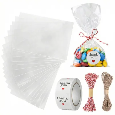 Productafbeelding van 200 stuks 10 x 15 cm transparante cellofaan zakjes