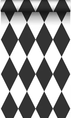 Produktbild von Origin Wallcoverings Tapete Karomuster Schwarz-Weiß 53 cm x 10.05 m