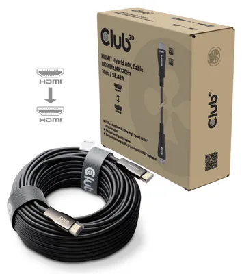 Immagine prodotto di Club3d CLUB3D HDMI™ Cavo ibrido AOC 8K60Hz/4K120Hz 30m / 98,42 ft