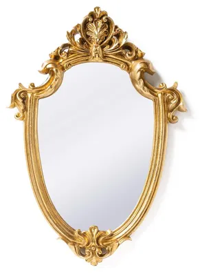 Produktbild von Funerom Dekorativer Wandspiegel, Vintage-Stil, 29 x 22 cm, goldfarben