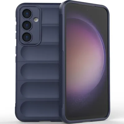 Produktbild von Handyhülle für Samsung Galaxy S23 FE 5G Weich TPU Silikon Stossfest Anti-rutsch Hülle Dunkelblau