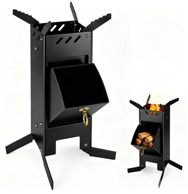 Produktbild von Abbaubare Raketofen, Holzofen, Campingkocher, für Dutch Oven im Freien